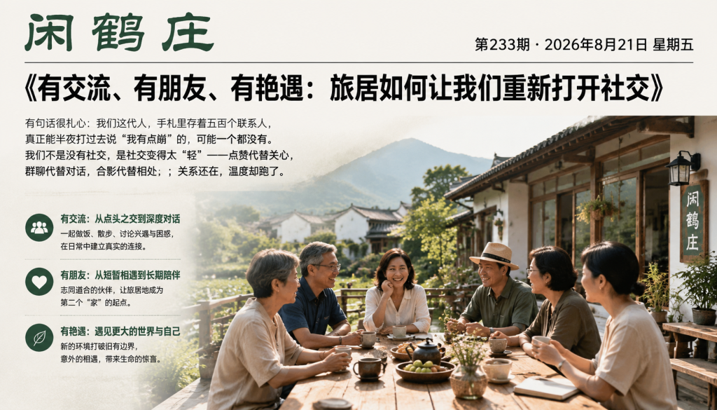 有交流、有朋友、有艳遇：旅居如何让我们重新打开社交｜重新打开社交、云南省旅游民宿行业协会