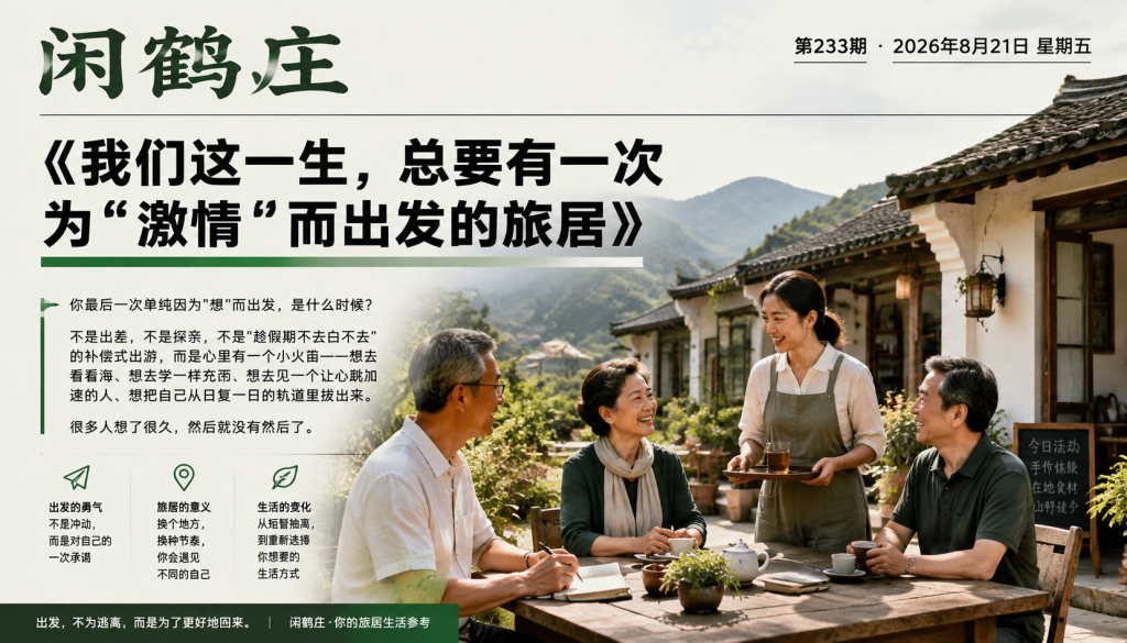 我们这一生，总要有一次为“激情“而出发的旅居｜云南省旅游民宿行业协会、旅居康养